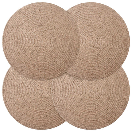 Jute dækkeservietter 4 stk. Naturfarvet 100% Tossa jute