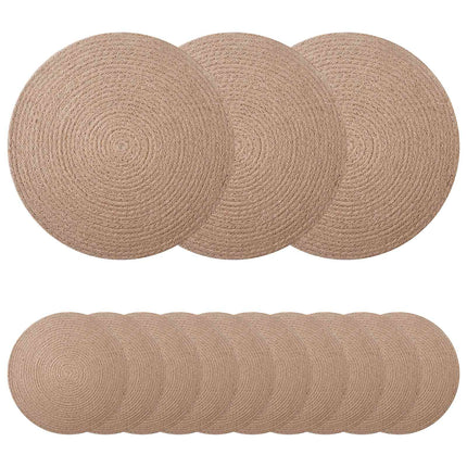 Jute dækkeservietter 50 stk. Naturfarvet 100% Tossa jute