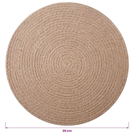 Jute dækkeservietter 50 stk. Naturfarvet 100% Tossa jute