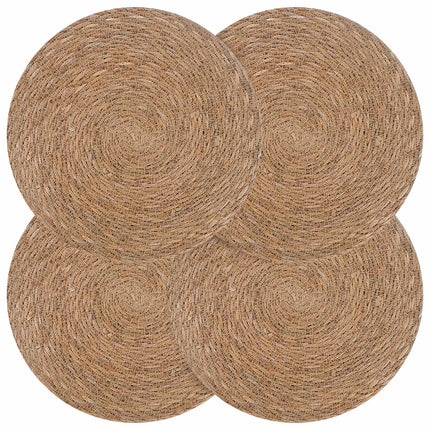 Søgræs bordskånere 4 pcs Naturfarvet Ø 30 cm 100% Søgræs