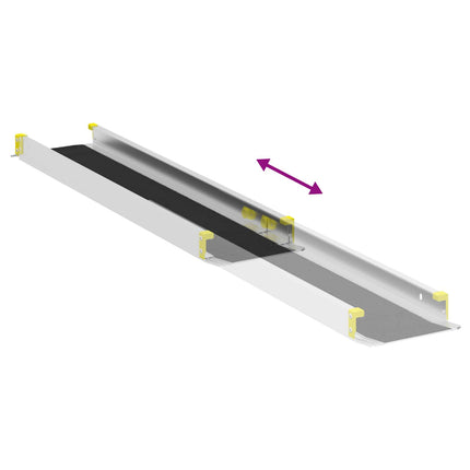 Rampe til kørestol 270 kg 2 stk. Sort 270 kg per sæde Aluminium