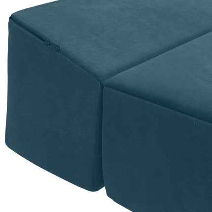 Samlebar Sofa Seng Blå 200 x 70 x 15 cm Fløjl