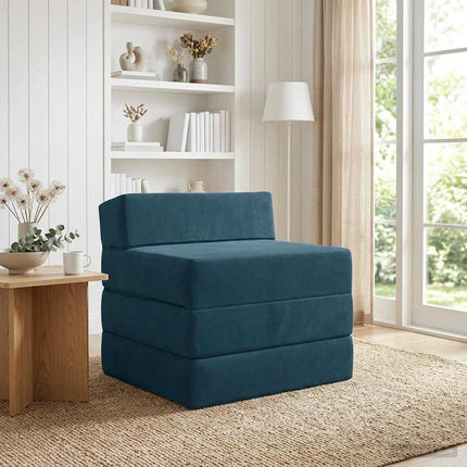 Samlebar Sofa Seng Blå 200 x 70 x 15 cm Fløjl