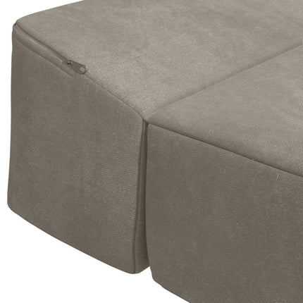 Samlebar Sofa Seng Lysegrå 200 x 70 x 15 cm Fløjl