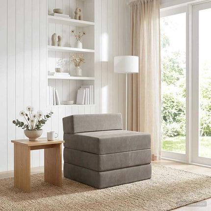 Samlebar Sofa Seng Lysegrå 200 x 70 x 15 cm Fløjl