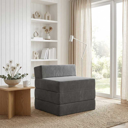 Samlebar Sofa Seng Mørkegrå 200 x 70 x 15 cm Fløjl