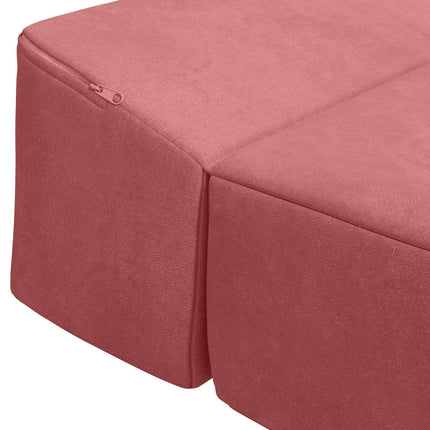 Samlebar Sofa Seng Lyserød 200 x 70 x 15 cm Fløjl