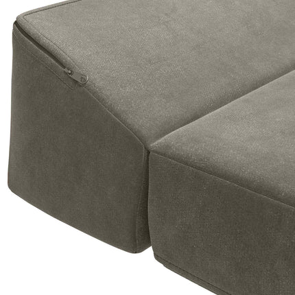 Samlebar Sofa Seng Lysegrå 200 x 70 x 10 cm Fløjl