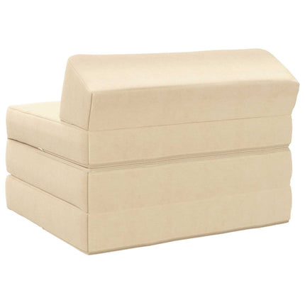 Samlebar Sofa Seng Cremefarvet 200 x 70 x 10 cm Velourstof