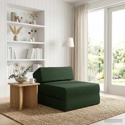 Samlebar Sofa Seng Mørkegrøn 60 x 70 x 41 cm Stof