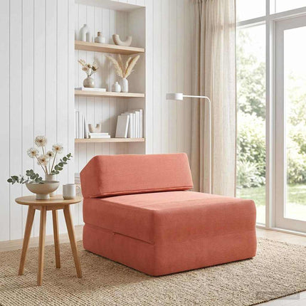 Samlebar Sofa Seng Rød orange 60 x 70 x 41 cm Stof