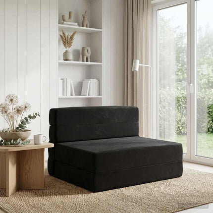 Samlebar Sofa Seng Sort 100 x 80 x 60 cm Stof