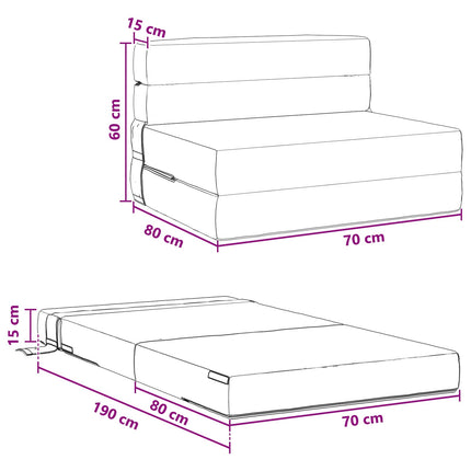 Samlebar Sofa Seng Cremefarvet 70 x 80 x 60 cm Stof