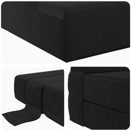 Samlebar Sofa Seng Sort 152 x 86,5 x 60 cm Stof
