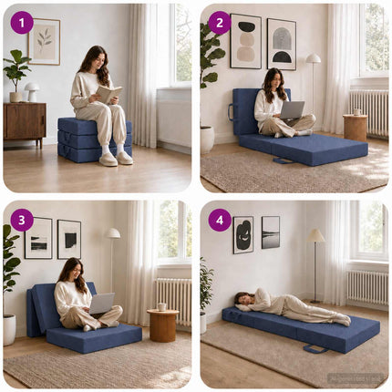 Samlebar Sofa Seng 75 x 63 x 45 cm Blå