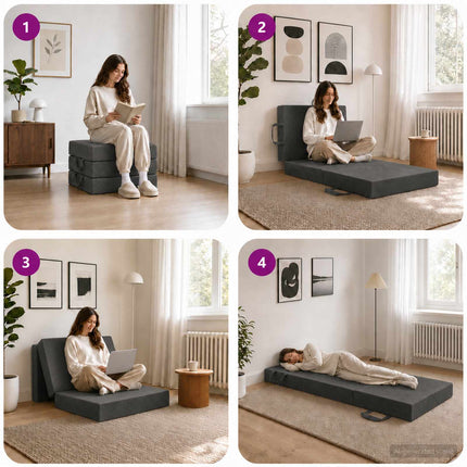 Samlebar Sofa Seng 75 x 63 x 45 cm Mørkegrå