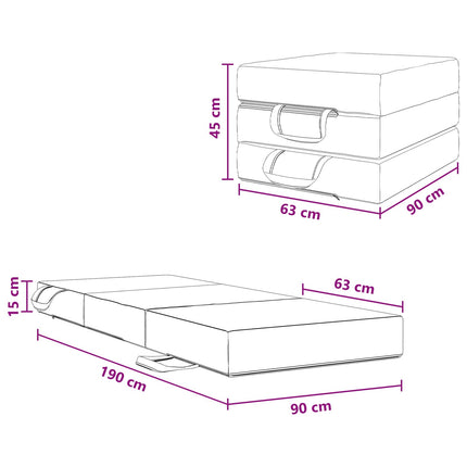 Samlebar Sofa Seng 90 x 63 x 45 cm Gråbrun