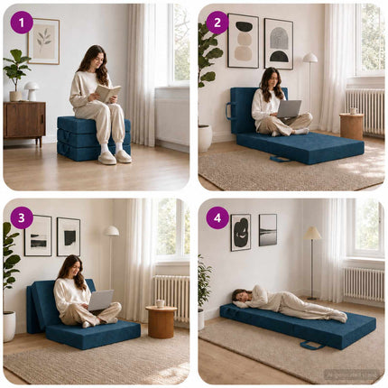 Samlebar Sofa Seng 75 x 67 x 45 cm Blå