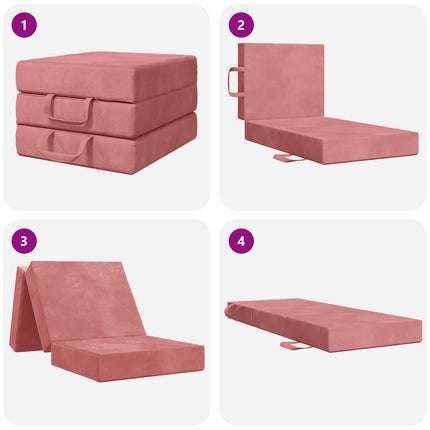 Samlebar Sofa Seng 75 x 67 x 45 cm Lyserød