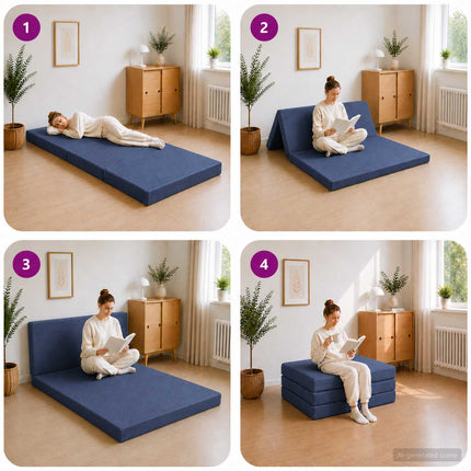 Samlebar Sofa Seng 90 x 67 x 45 cm Blå