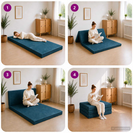 Samlebar Sofa Seng 100 x 67 x 45 cm Blå