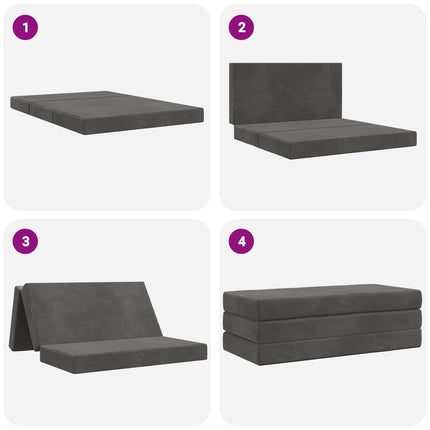 Samlebar Sofa Seng 120 x 67 x 45 cm Mørkegrå