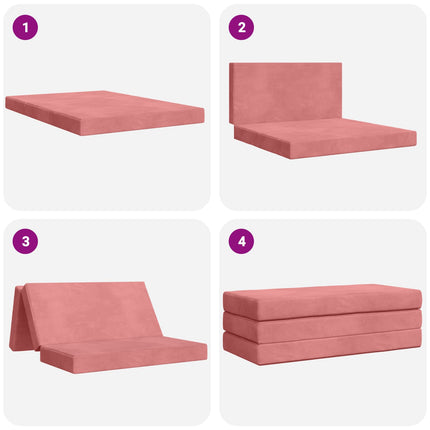 Samlebar Sofa Seng 120 x 67 x 45 cm Lyserød