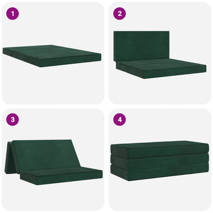 Samlebar Sofa Seng 140 x 67 x 45 cm Mørkegrøn