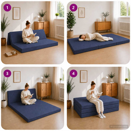 Samlebar Sofa Seng 160 x 67 x 45 cm Blå