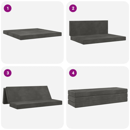 Samlebar Sofa Seng 180 x 67 x 45 cm Mørkegrå
