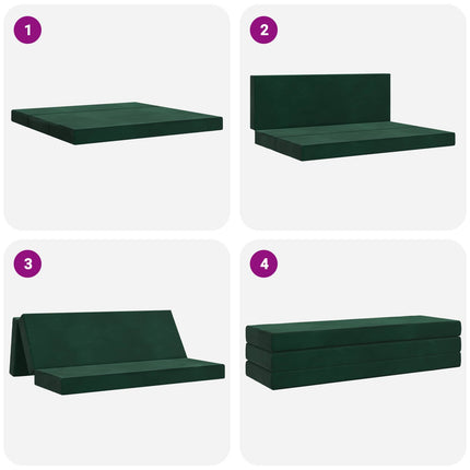 Samlebar Sofa Seng 200 x 67 x 45 cm Mørkegrøn