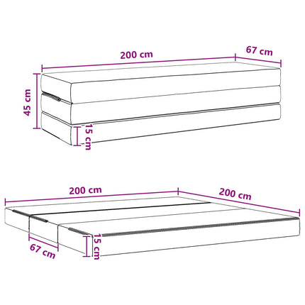 Samlebar Sofa Seng 200 x 67 x 45 cm Lyserød
