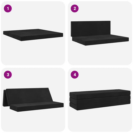 Samlebar Sofa Seng 200 x 67 x 45 cm Sort