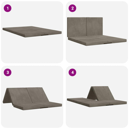 Samlebar Sofa Seng 140 x 67 x 45 cm Lysegrå