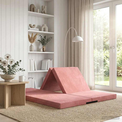 Samlebar Sofa Seng 140 x 67 x 45 cm Lyserød