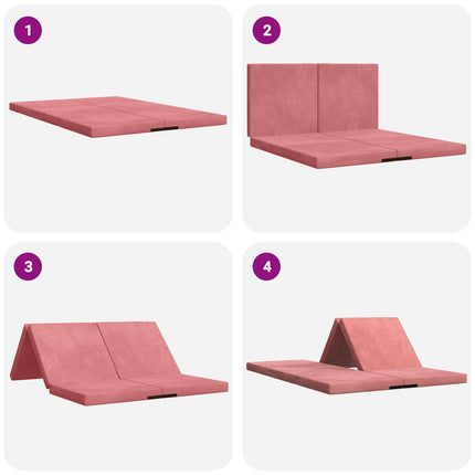 Samlebar Sofa Seng 140 x 67 x 45 cm Lyserød