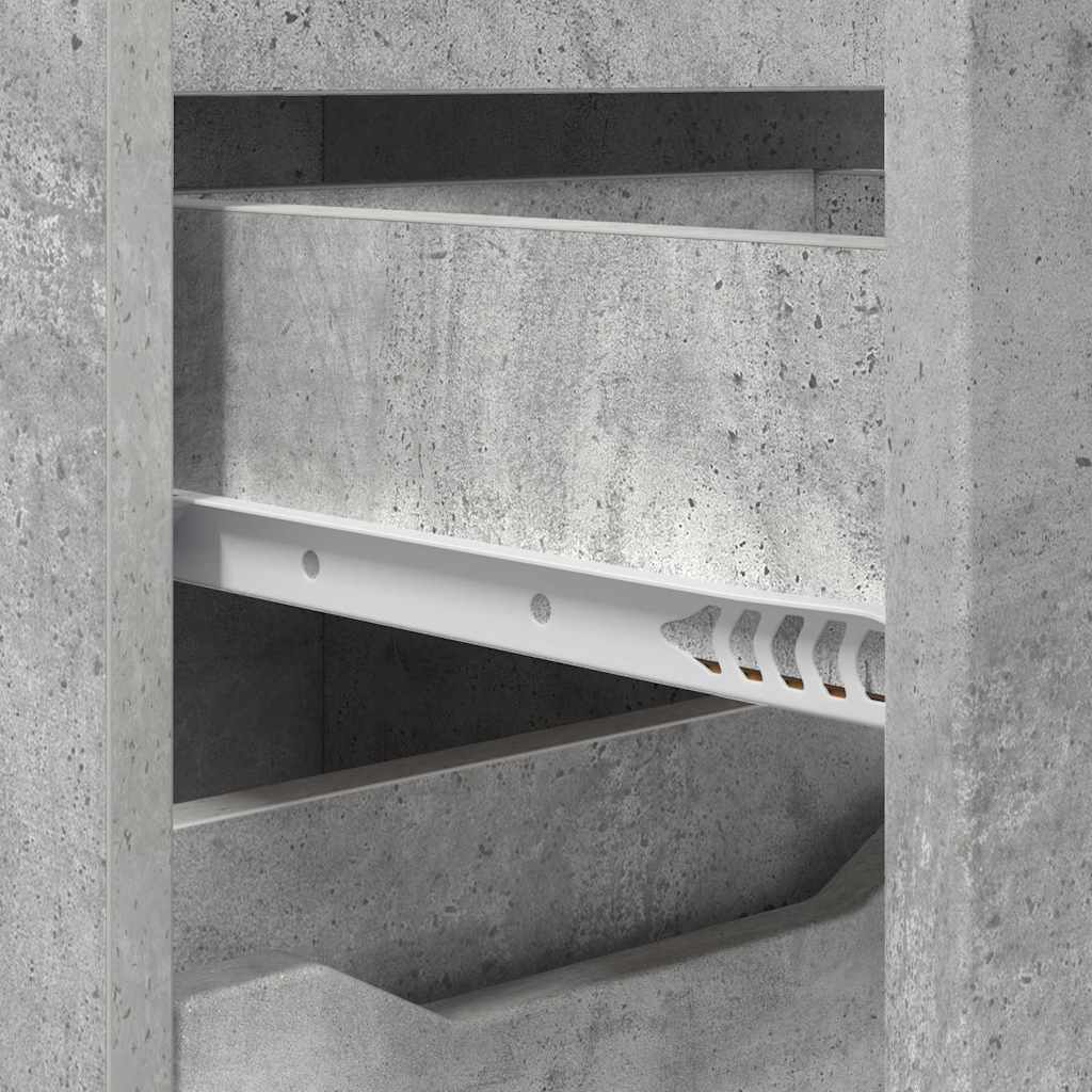 Badeværelsesskab Beton Grå 30,5 x 30 x 101 cm Konstrueret træ