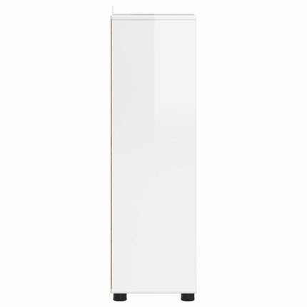 Badeværelsesskab Høj gloss hvid 30,5 x 30 x 101 cm