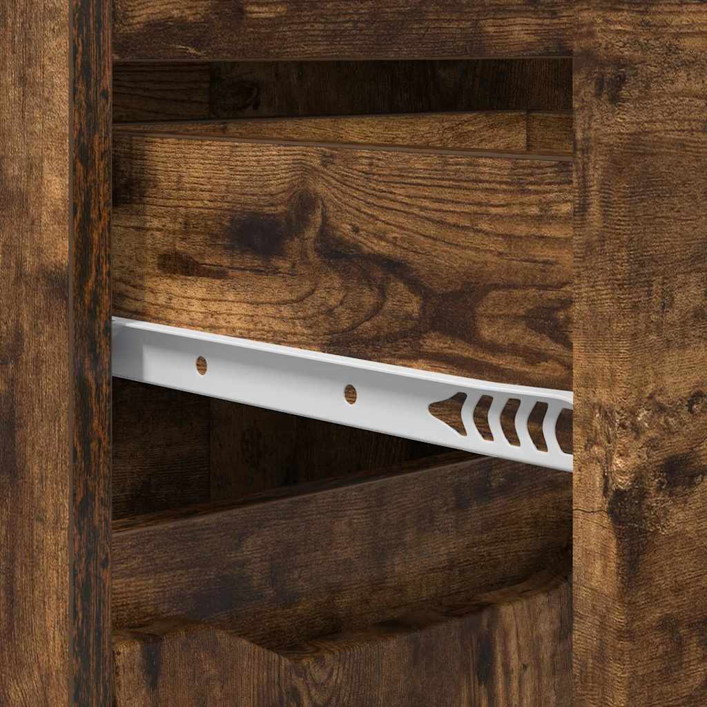 Badeværelsesskab Røget eg 30,5 x 30 x 101 cm Konstrueret træ