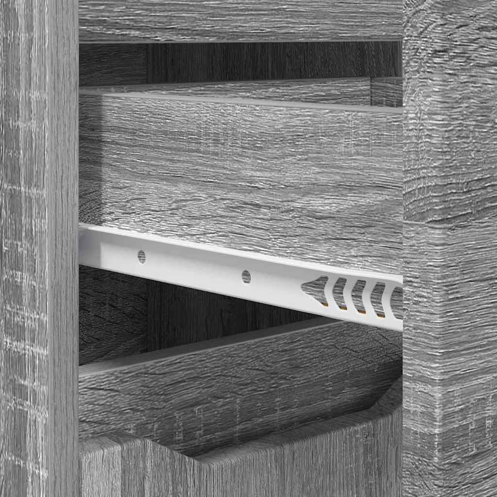 Badeværelsesskab Grå Sonoma 30,5 x 30 x 101 cm Konstrueret træ