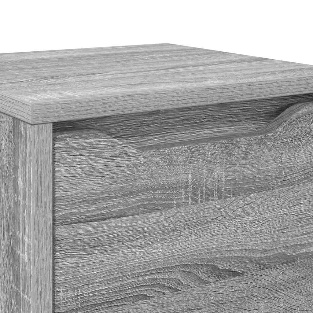 Badeværelsesskab Grå Sonoma 30,5 x 30 x 101 cm Konstrueret træ