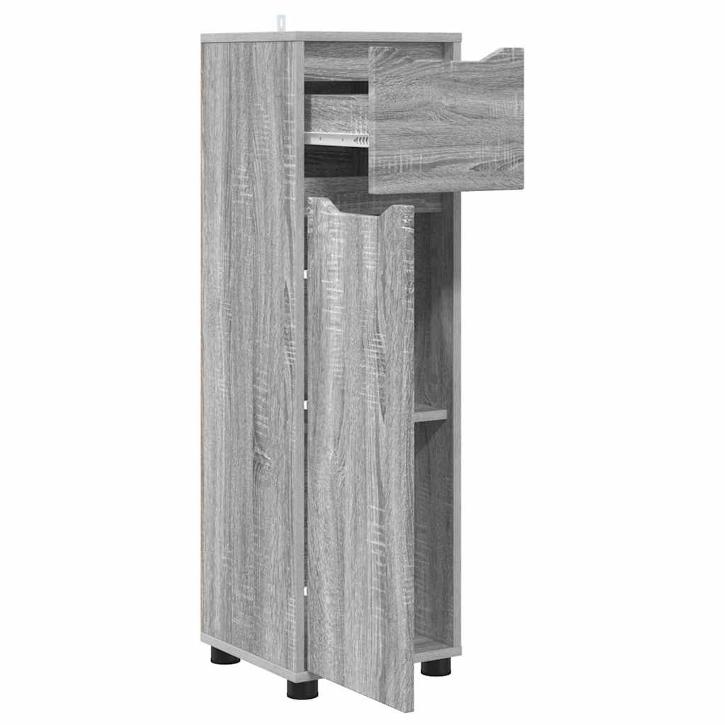 Badeværelsesskab Grå Sonoma 30,5 x 30 x 101 cm Konstrueret træ