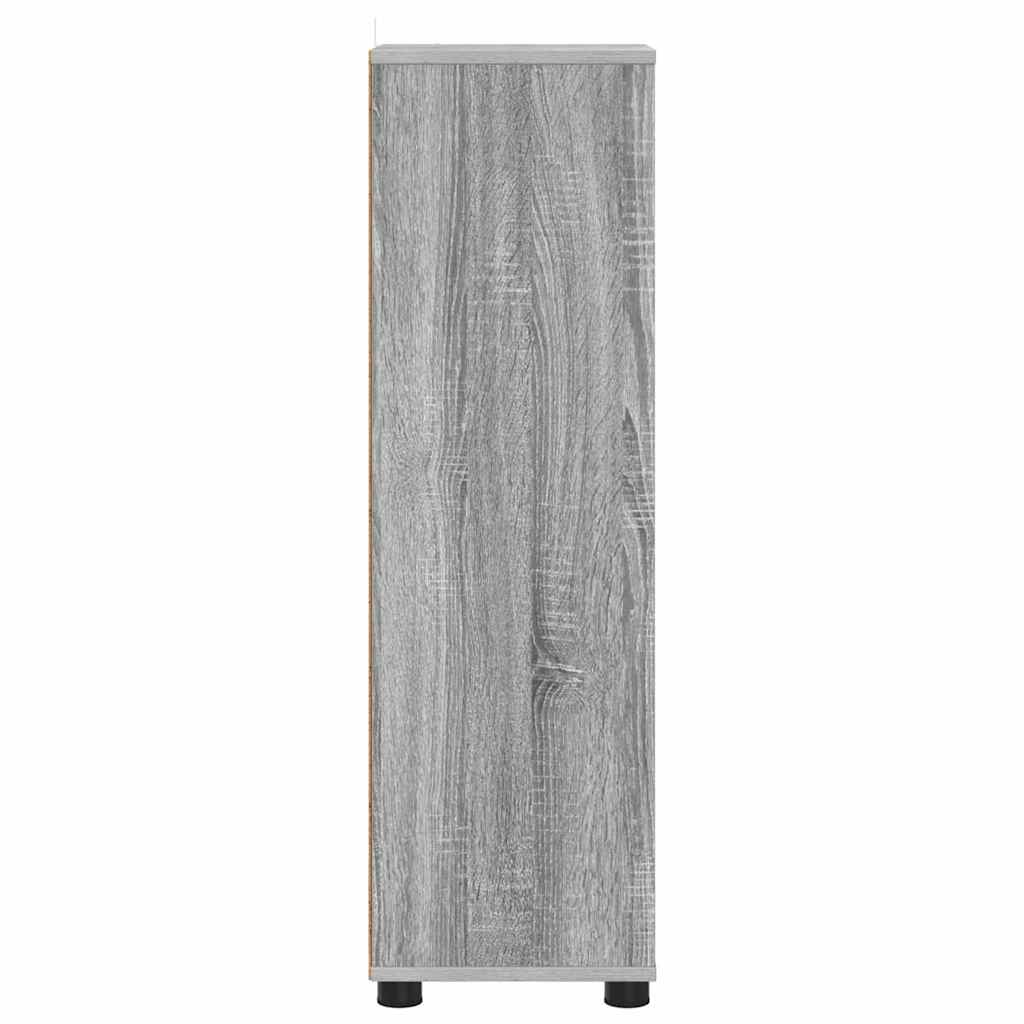 Badeværelsesskab Grå Sonoma 30,5 x 30 x 101 cm Konstrueret træ