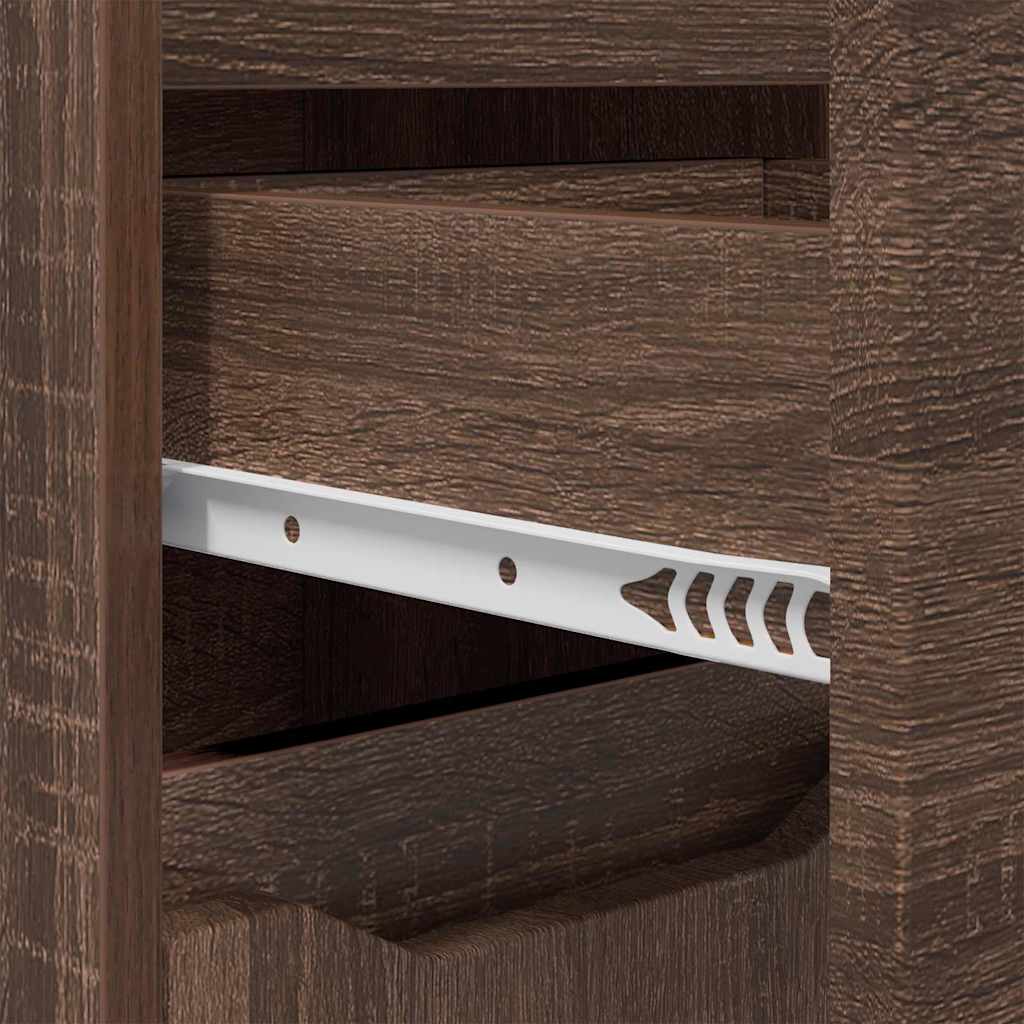 Badeværelsesskab Brun eg 30,5 x 30 x 101 cm Konstrueret træ