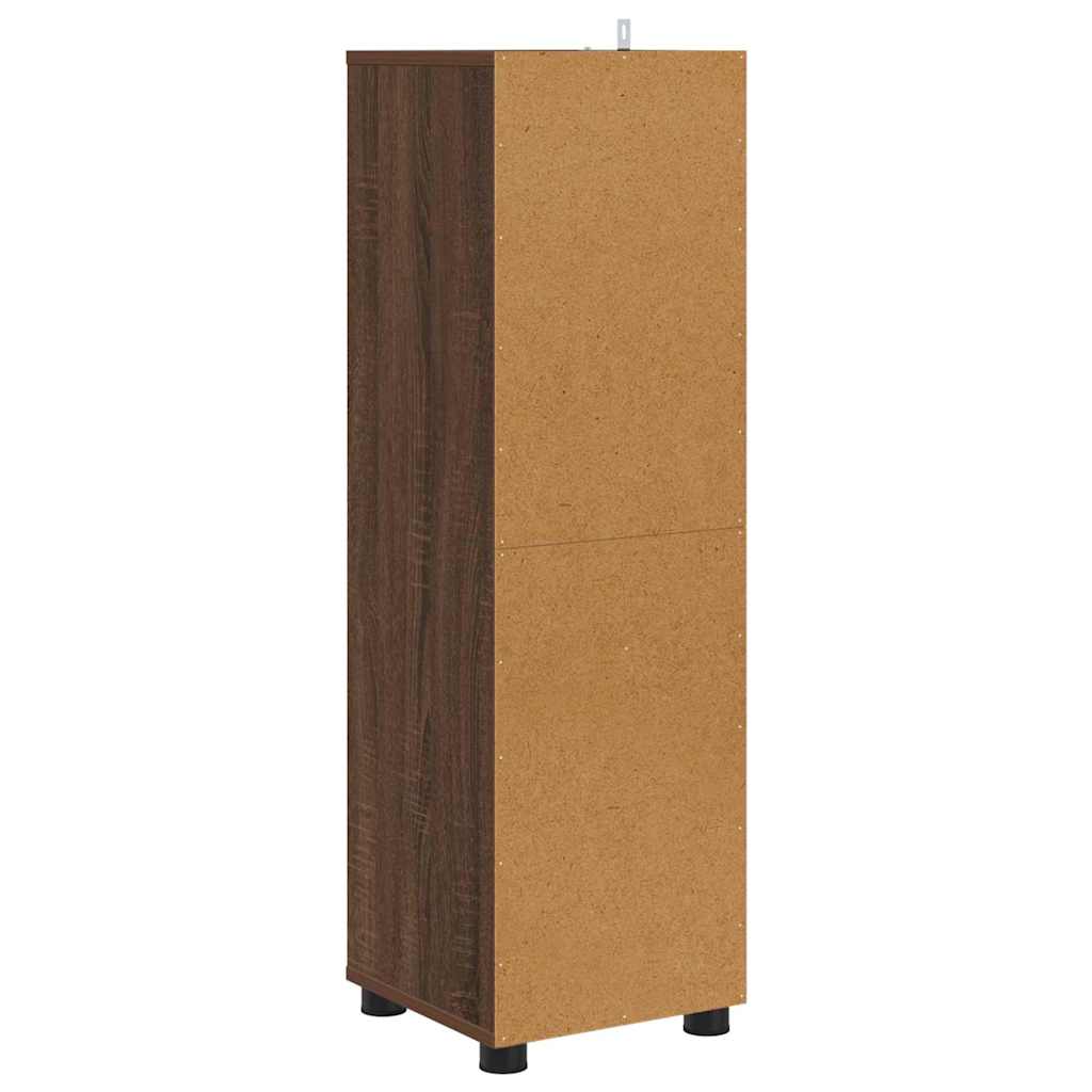 Badeværelsesskab Brun eg 30,5 x 30 x 101 cm Konstrueret træ