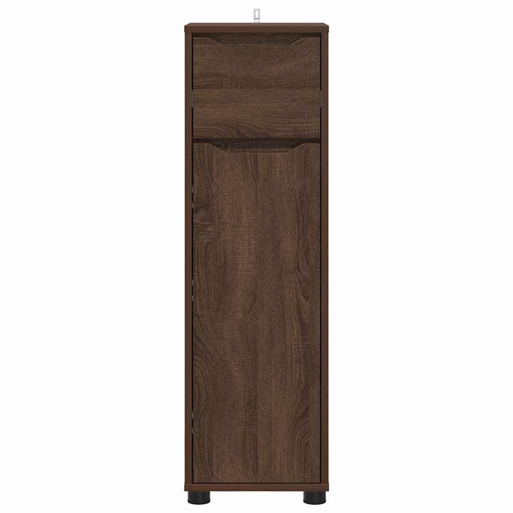 Badeværelsesskab Brun eg 30,5 x 30 x 101 cm Konstrueret træ
