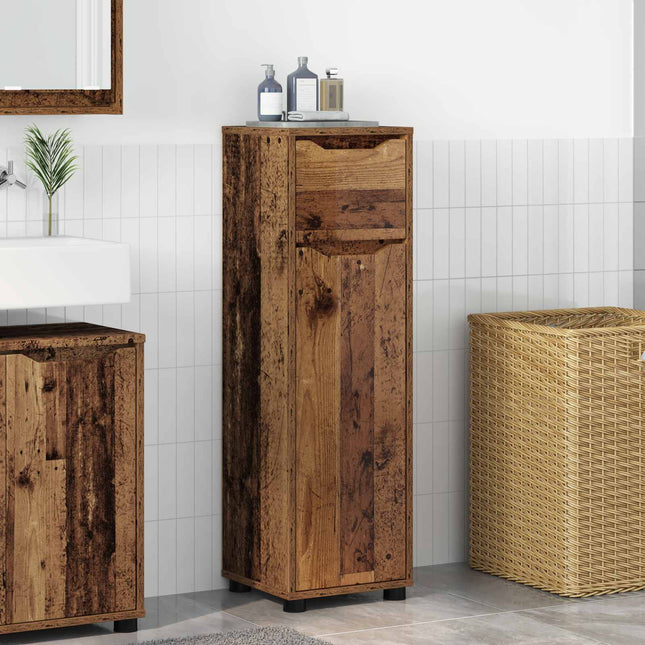 Badeværelsesskab Gammelt træ 30,5 x 30 x 101 cm Konstrueret træ
