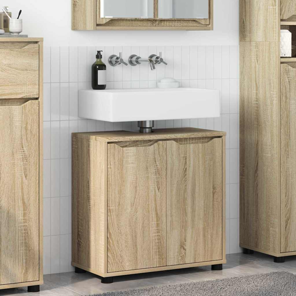 Badeværelsesvaskeskab i Sonoma eg - 60 × 30 × 60 cm, konstrueret træ