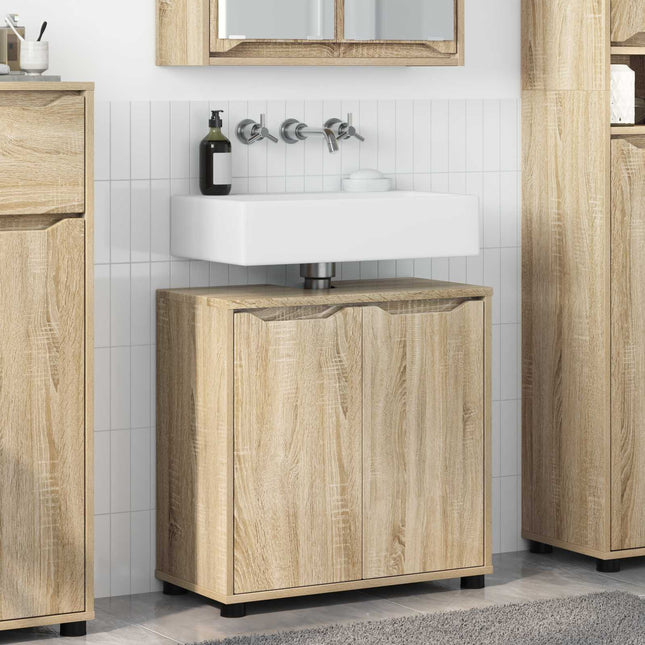 Badeværelse vaskeskab Sonoma eg 60 x 30 x 60 cm Konstrueret træ