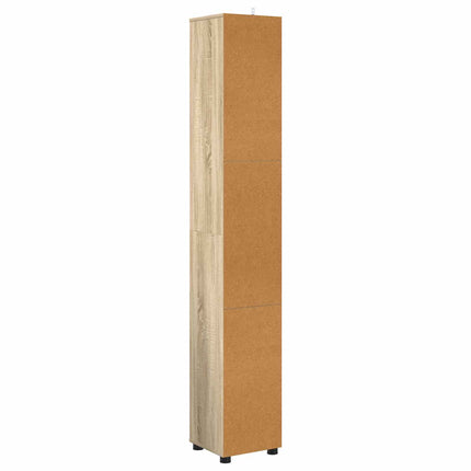 Badeværelsesskab Sonoma eg 30,5 x 30 x 195 cm Konstrueret træ